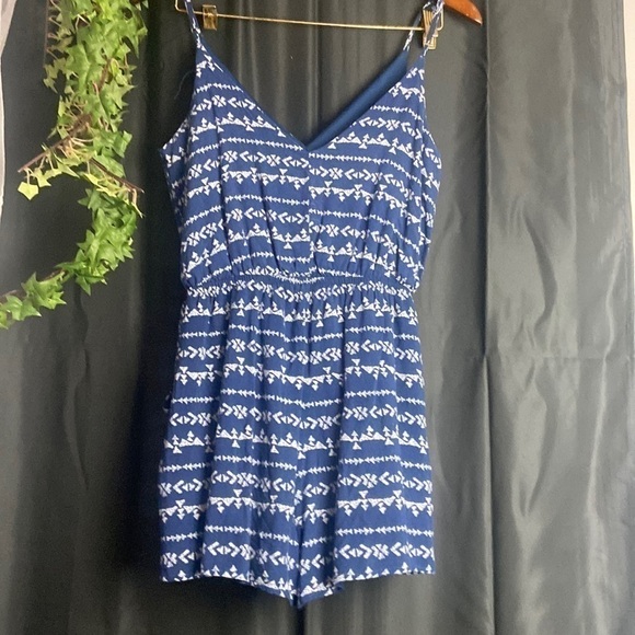 One clothing Mini Navy Boho Romper Dress - Picture 6 of 9